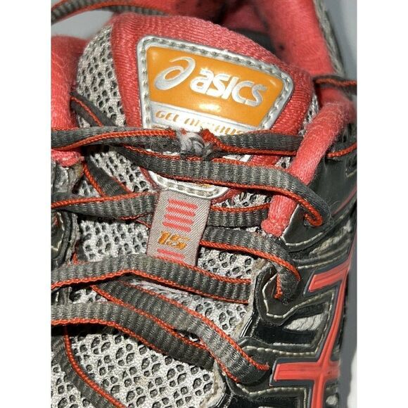 ASICS GEL-Nimbus 15 Womens Size 6 Gray Pink Orange Running Shoes Excellent Cond - Picture 7 of 8